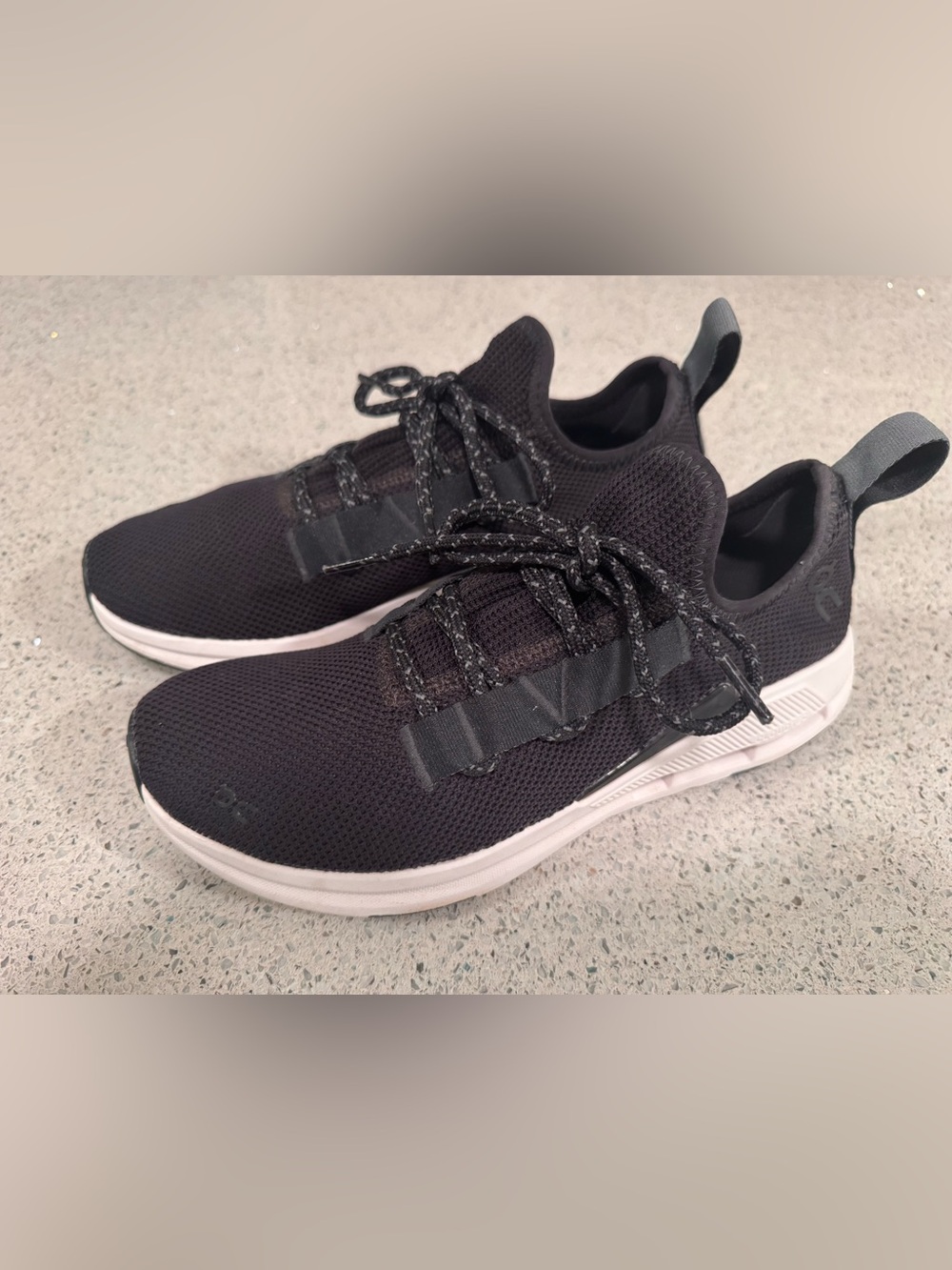 On Running OnCloud On Cloud Cloudeasy Black Knit Lace-Up Sneakers 9
